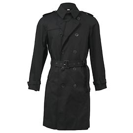 Abrigo trench clásico de doble botonadura Saint Laurent en algodón negro Negro