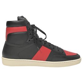 Sneakers alte Saint Laurent SL-10H in pelle nera Nero