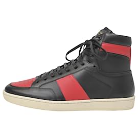 Saint Laurent-Saint Laurent SL-10H High Top Sneakers in Black Leather-Black
