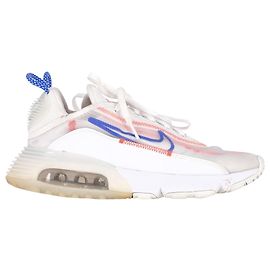 Nike Air Max 2090 Blanc Flash Crimson Racer Blue en Nylon Blanc Blanc Écru