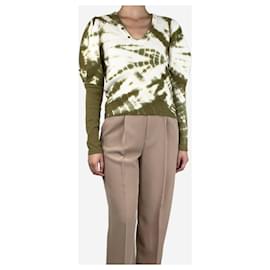 Ulla Johnson-Green and cream tie-dye printed sweatshirt - size S-Green