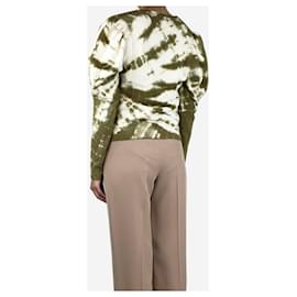 Ulla Johnson-Green and cream tie-dye printed sweatshirt - size S-Green