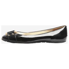 Jimmy Choo Schwarze Lackleder-Ballerinas - Größe EU 38 Schwarz