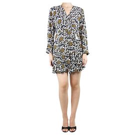 Sandro Vestido mini con volantes impreso multicolor - talla UK 8 Multicolor