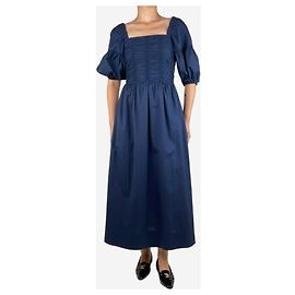 Faithfull the Brand Abito midi blu con spalle scoperte - taglia S Blu
