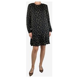 Theory Schwarzes Sonnenmuster Seiden-Minikleid - Größe UK 12 Schwarz