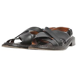 Church's Schwarze Leder-Crossover-Sandalen - Größe EU 37 Schwarz