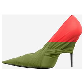 Balenciaga-Red draped jersey pumps - size EU 40-Red
