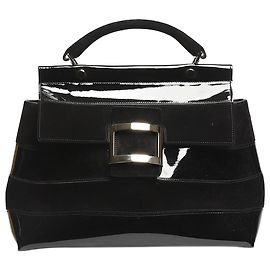 Roger Vivier Bolsa de ombro listrada Viv' Cabas preta Preto