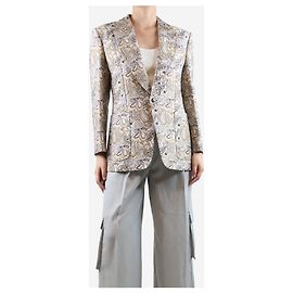 Etro Blazer jacquard paisley doré - taille UK 12 Doré