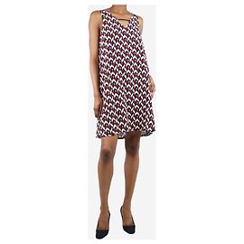 Max & Moi Multi geometric pattern silk dress - size UK 6 Multiple colors