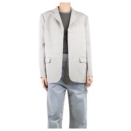 Jacquemus Grey Moyo textured boxy blazer - size UK 8 Grey