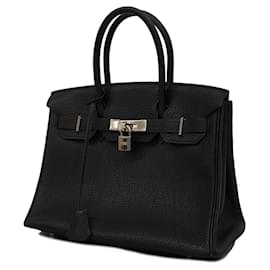 Hermès-Sac à main Hermès Birkin 30 en cuir Togo noir-Noir