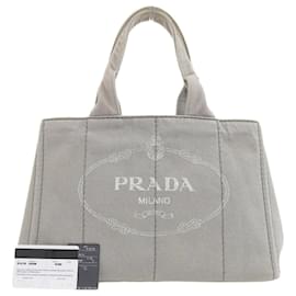 Prada-Prada Canapa Tote Handbag-Brown