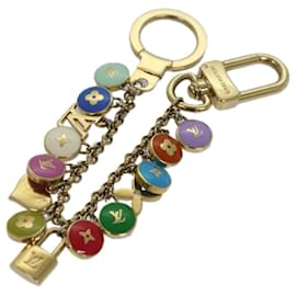 Louis Vuitton-LOUIS VUITTON Monogram Porte Cles Chainne Pastilles Charm M66172 LV Auth 78295-Golden