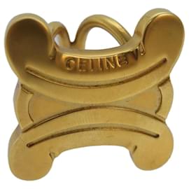 Céline-CELINE Triomphe Scarf Ring metal Gold Auth ar12111-Golden