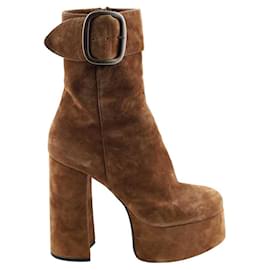 Saint Laurent-Suede boots-Brown