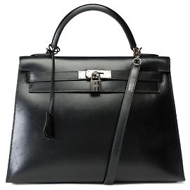 Hermès Borsa HERMES Kelly 32 in Pelle Nera - 101990 Nero