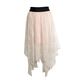 Maje, saia de renda rosa Rosa