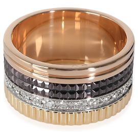 Anel Boucheron Quatre em ouro 18k 3 tons 0,5 CTW Outro