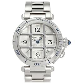 Cartier-Cartier Pasha 38 Grid W31040H3 Silver Dial Men's Watch-Other