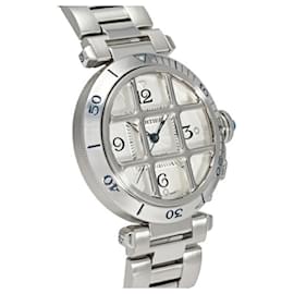 Cartier-Cartier Pasha 38 Grid W31040H3 Silver Dial Men's Watch-Other
