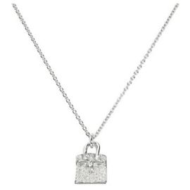 Hermès Collier Amulette Birkin K18WG en Or Blanc Autre