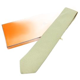 Hermès-Hermes Green Silk Cravat-Green