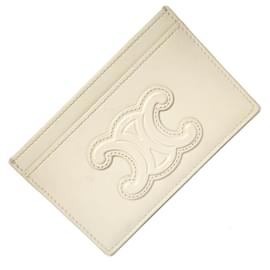 Céline-CELINE Triomphe Business Card Holder-Cream