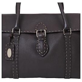 Fendi-Sac à main Fendi Selleria Linda-Marron