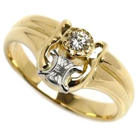 Céline-Celine K18YG Yellow Gold and Platinum Macadam Ring-Other