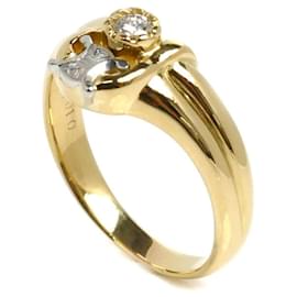 Céline-Celine K18YG Yellow Gold and Platinum Macadam Ring-Other