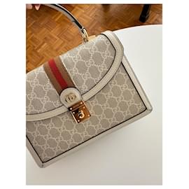 Gucci-Ophidia Top Handle-Grey,Eggshell