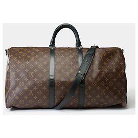 Borsa LOUIS VUITTON Keepall in Tela Marrone - 102026 Marrone