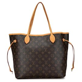 Louis Vuitton-Sac tote Neverfull MM Monogram Louis Vuitton marron-Marron