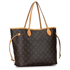 Louis Vuitton-Sac tote Neverfull MM Monogram Louis Vuitton marron-Marron