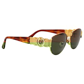 Fendi-Brown Fendi Oval Tinted Sunglasses-Brown