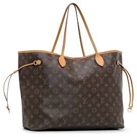 Louis Vuitton-Sac tote Neverfull GM Monogram Louis Vuitton marron-Marron