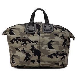 Green Givenchy Camo Canvas Nightingale Duffle Bag Green