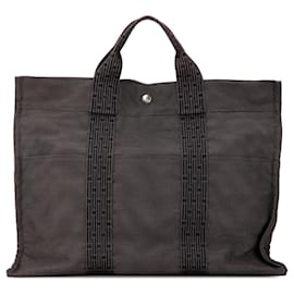 Hermès-Sac Hermès Herline MM gris-Autre