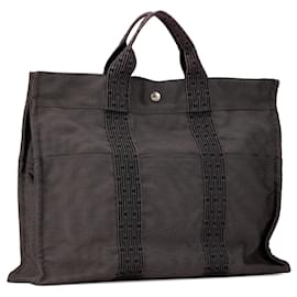 Hermès-Sac Hermès Herline MM gris-Autre