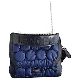 Lancel-Handbags-Blue,Silver hardware