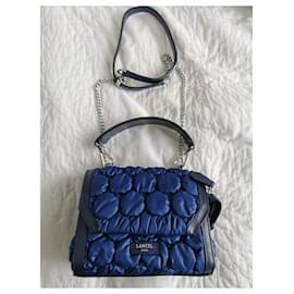 Lancel-Handbags-Blue,Silver hardware