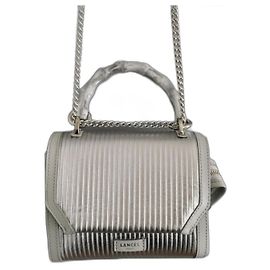 Bolsa Lancel Ninon em couro prateado Prata