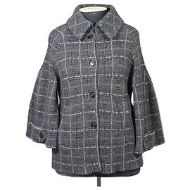 Christian Dior Grey Wool Jacket with Belt Grey