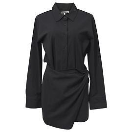 Robe chemise Reformation Weston en coton noir Noir