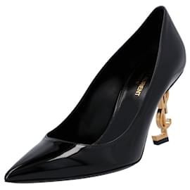 Saint Laurent-Saint Laurent Opyum Patent Leather Pumps Black-Black