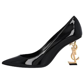 Saint Laurent-Saint Laurent Opyum Patent Leather Pumps Black-Black