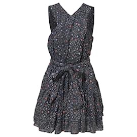 Ulla Johnson-Ulla Johnson Cross Top Arisa Dress in Navy Cotton-Multiple colors