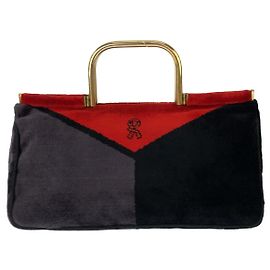 Roberta di Camerino Velour/Leather Handbag in Very Good Condition Other